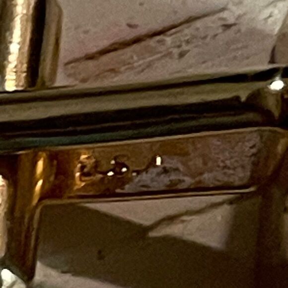 Vintage 1950s MCM Hickok USA engravable square gold tone bullet back cuff links - Picture 13 of 16